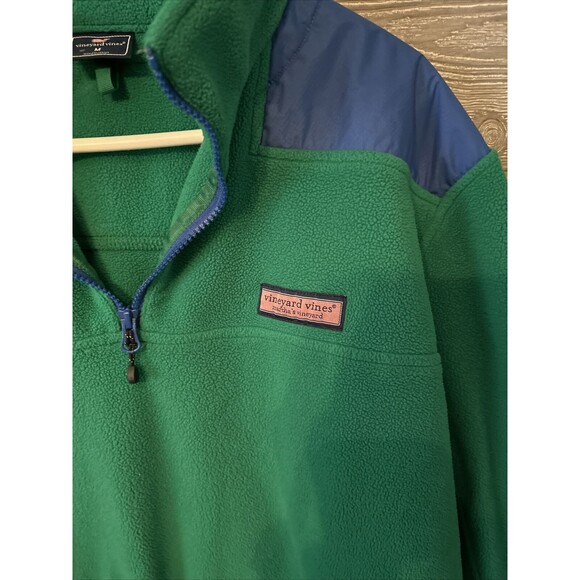 vineyard vines shep shirt Pullover Size Medium Green and Blue Great Condition - Picture 3 of 6